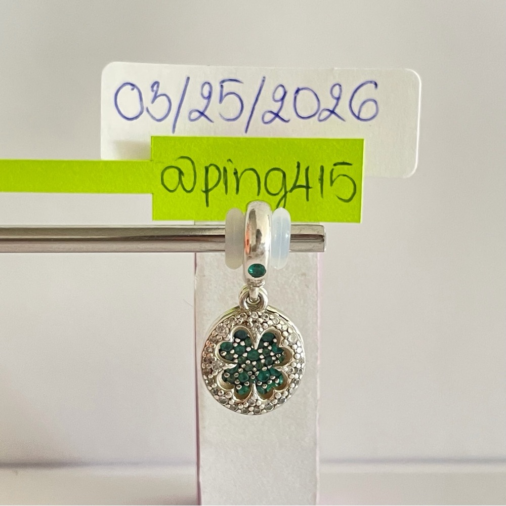 Pandora Lucky Four Leaf Clover Dangle Charm